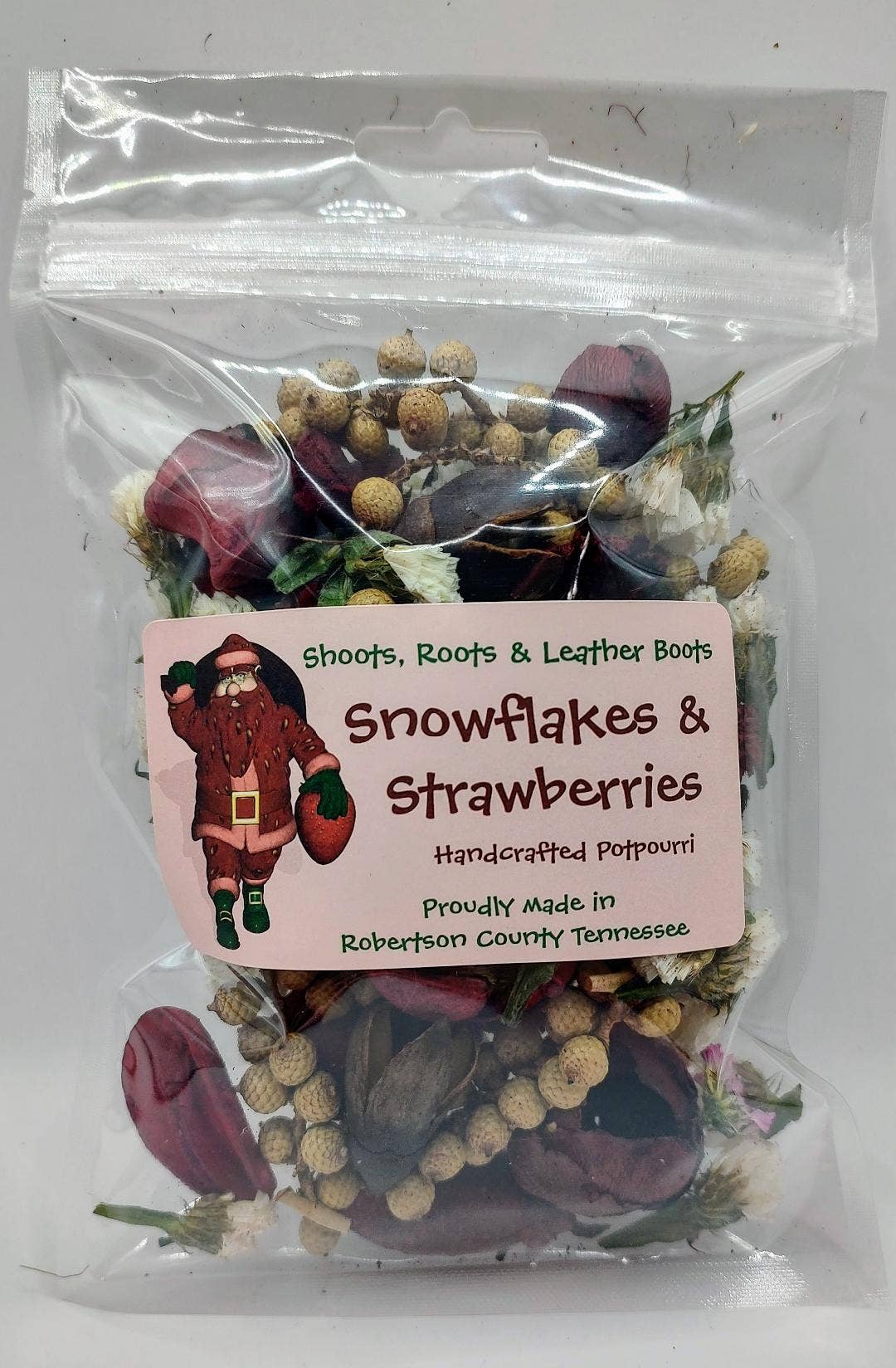 Snowflakes & Strawberries Potpourri. Approx 1.5 cups