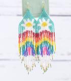 Daisy beaded earrings