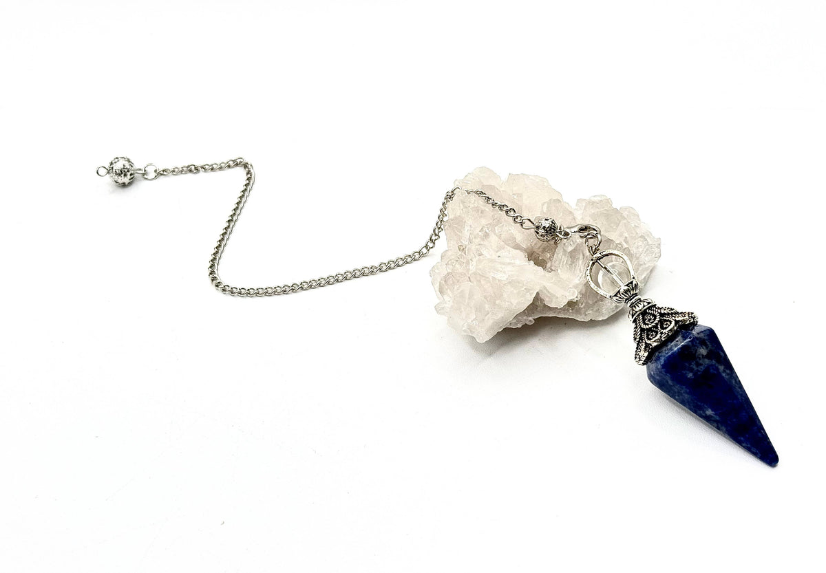 Sodalite Double Cap Pendulum