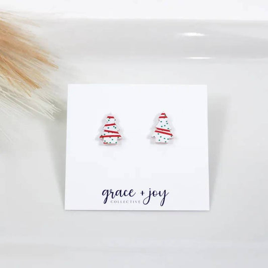 Christmas Snack Cake Stud Earring