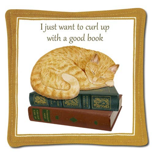 Cat On Books - Single Spiced Mug Mat