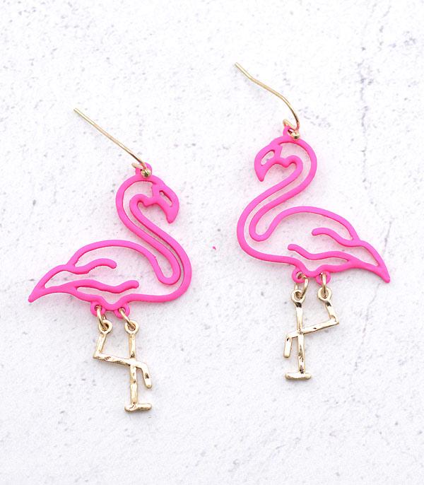 Flamingo earrings