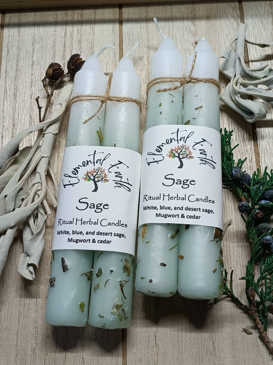 Sage Herbal Intention Candles