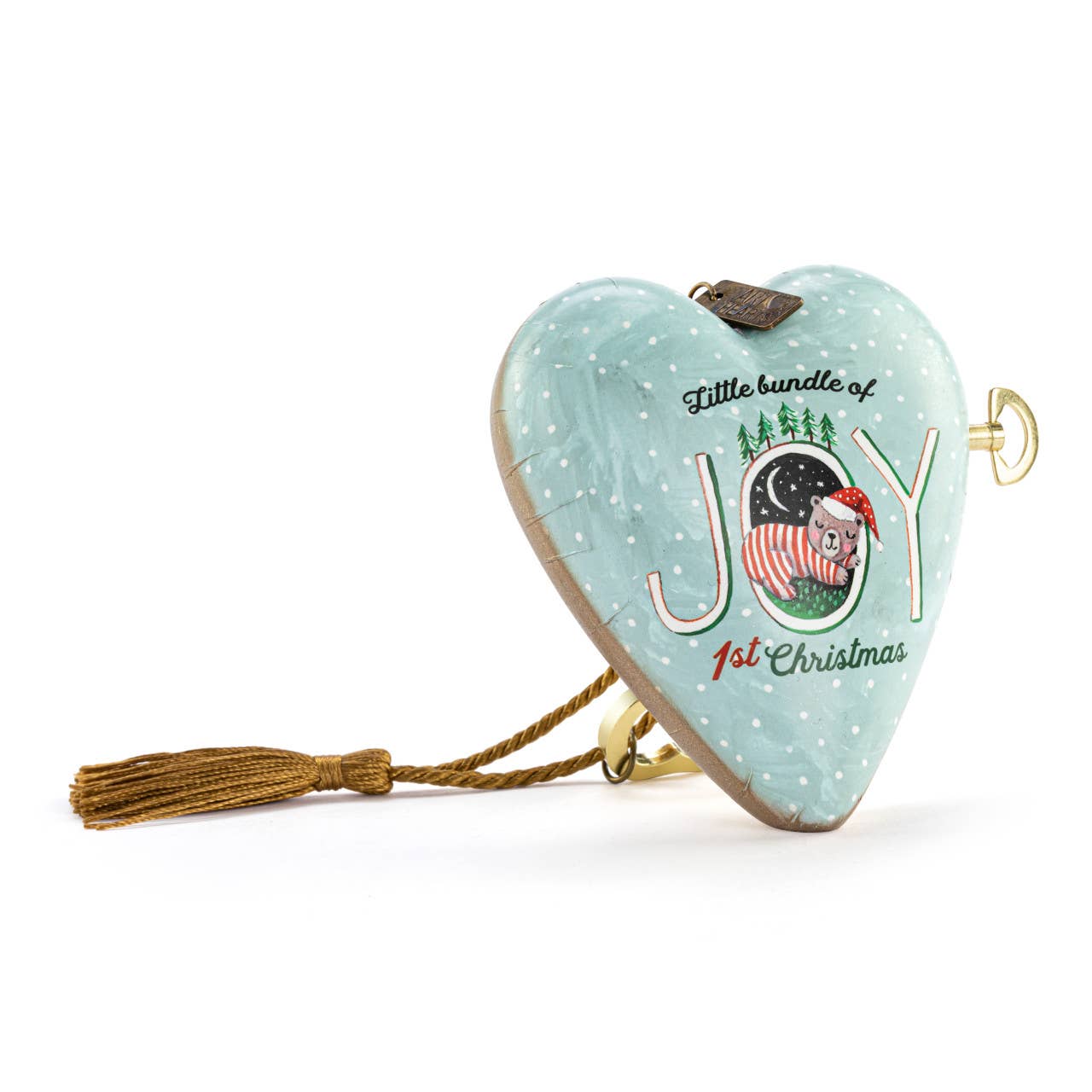 Child's First Christmas Musical Art Heart