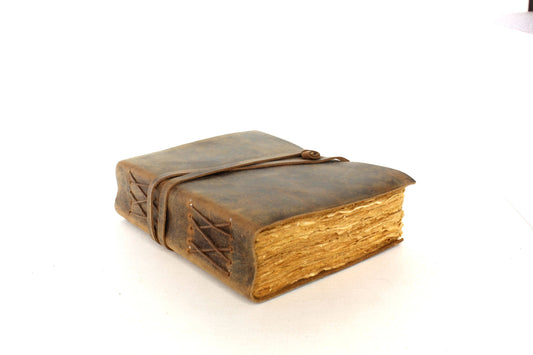 Rustic Vintage Leather Journal with String Closure