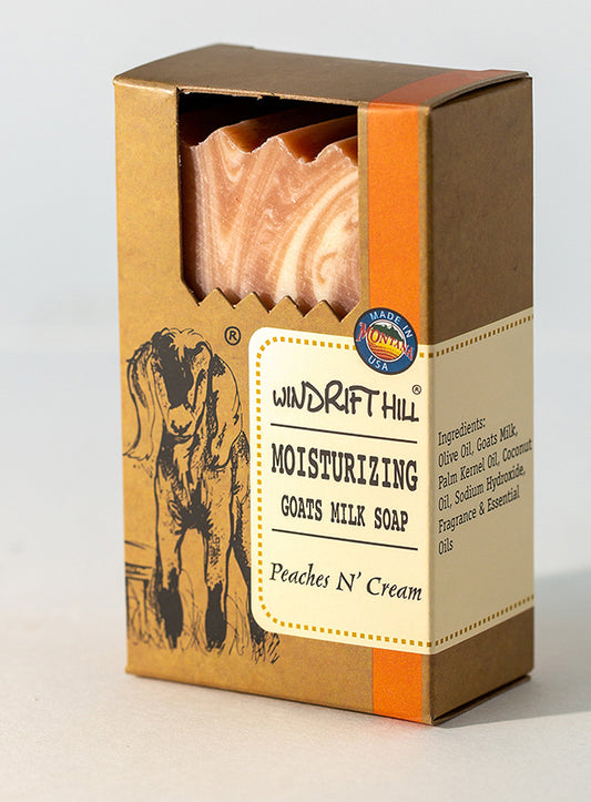 Peaches n' cream goat milk soap
