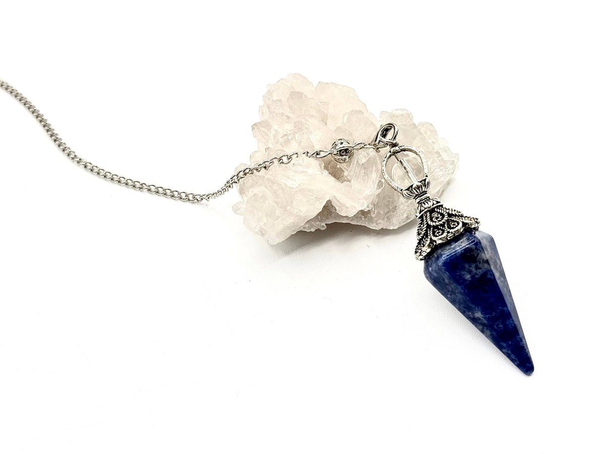 Sodalite Double Cap Pendulum