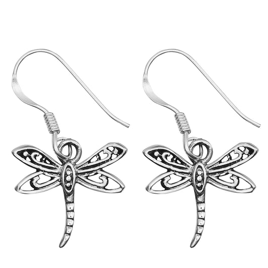 DRAGONFLY STERLING SILVER EARRINGS