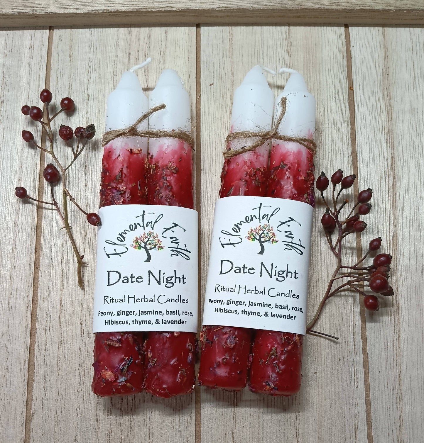 Date Night Herbal 6 inch Candles