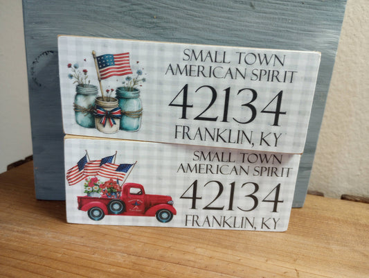 Pardeeville  Zip Code Mini  - Flag Mason Jar