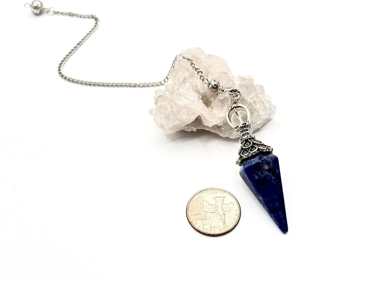 Sodalite Double Cap Pendulum
