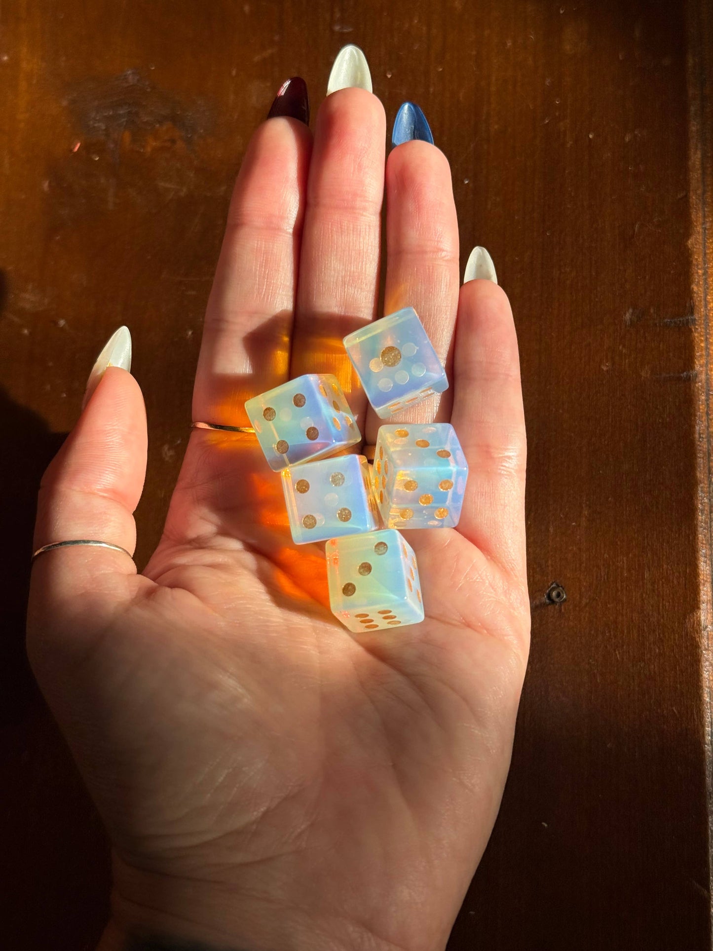 Opalite Carved Dice-D6