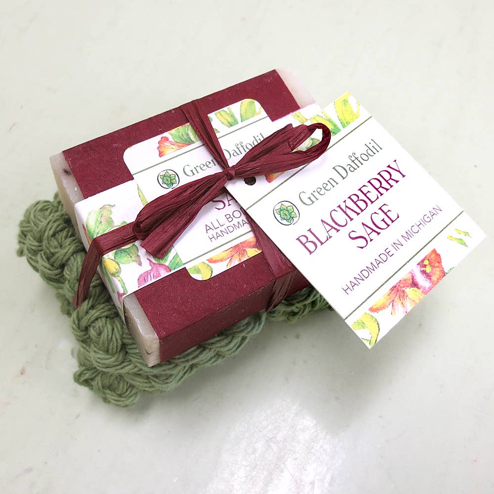 Blackberry Sage Soap & Washcloth Set