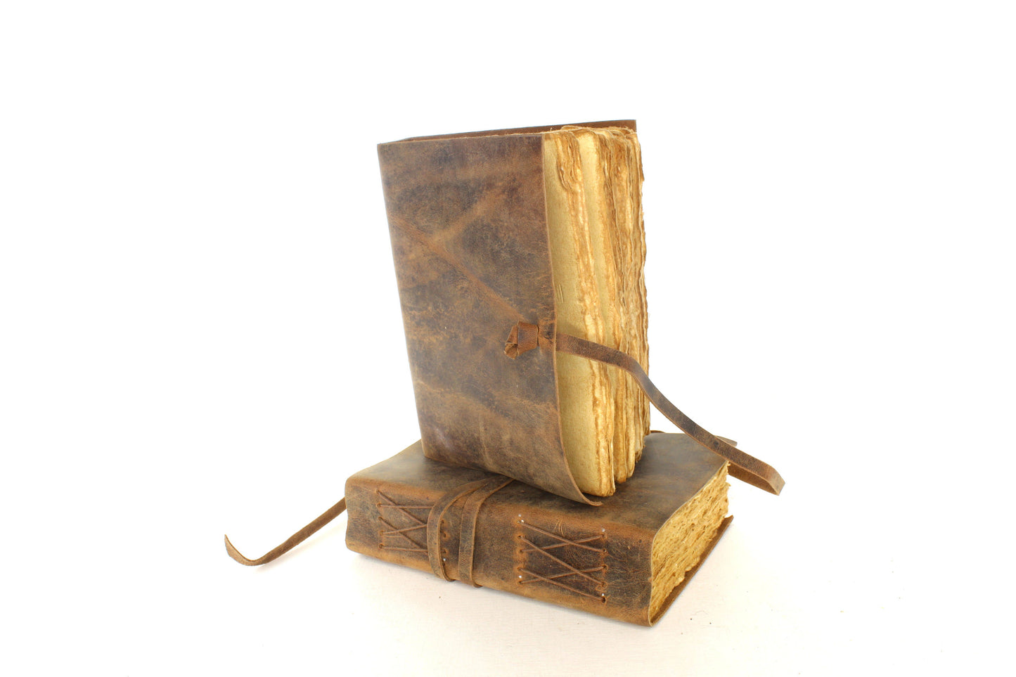 Rustic Vintage Leather Journal with String Closure