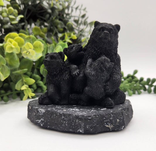 Shungite Figurine Bear Family