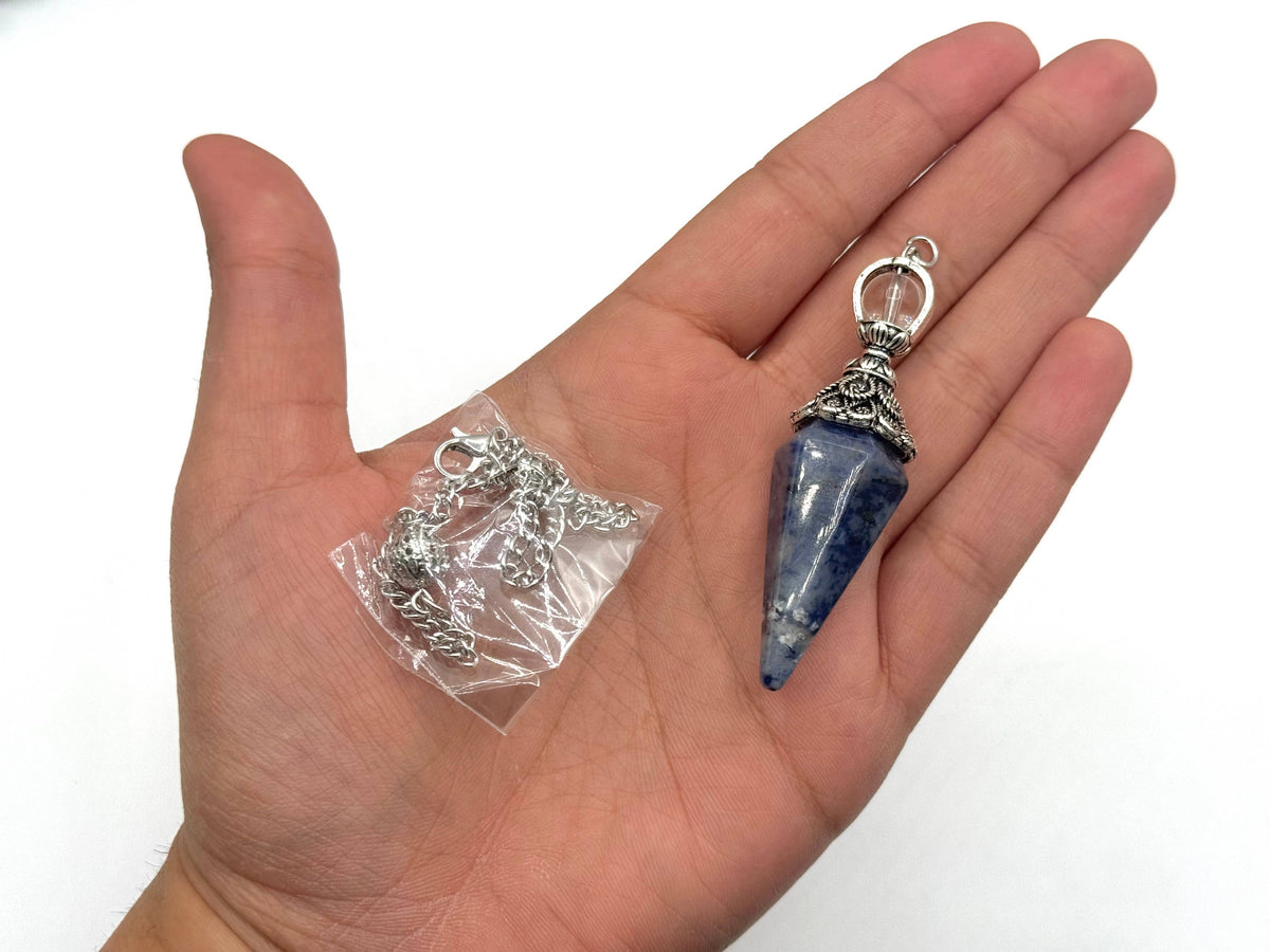 Sodalite Double Cap Pendulum