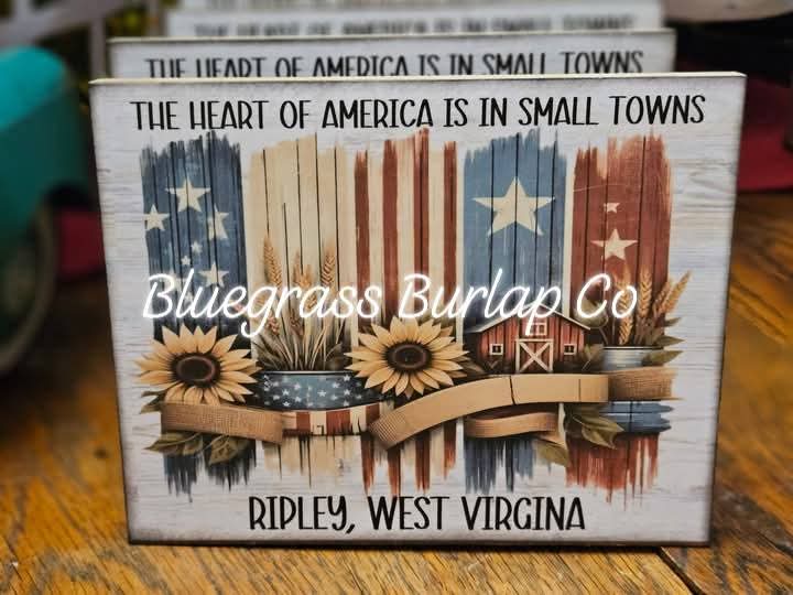 Pardeeville  America Wood Sign