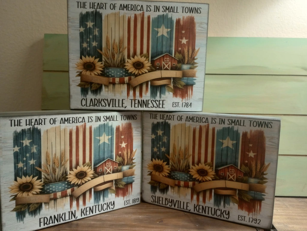 Pardeeville  America Wood Sign
