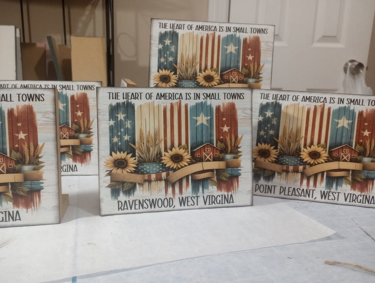 Pardeeville  America Wood Sign