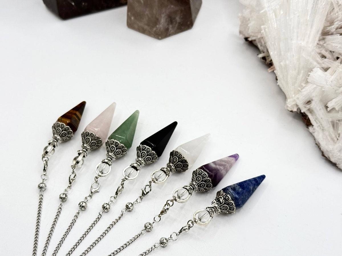 Sodalite Double Cap Pendulum