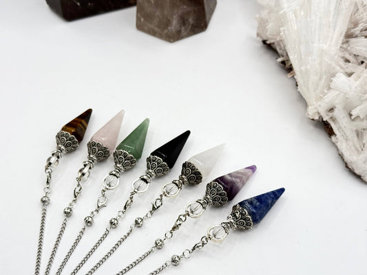 Sodalite Double Cap Pendulum