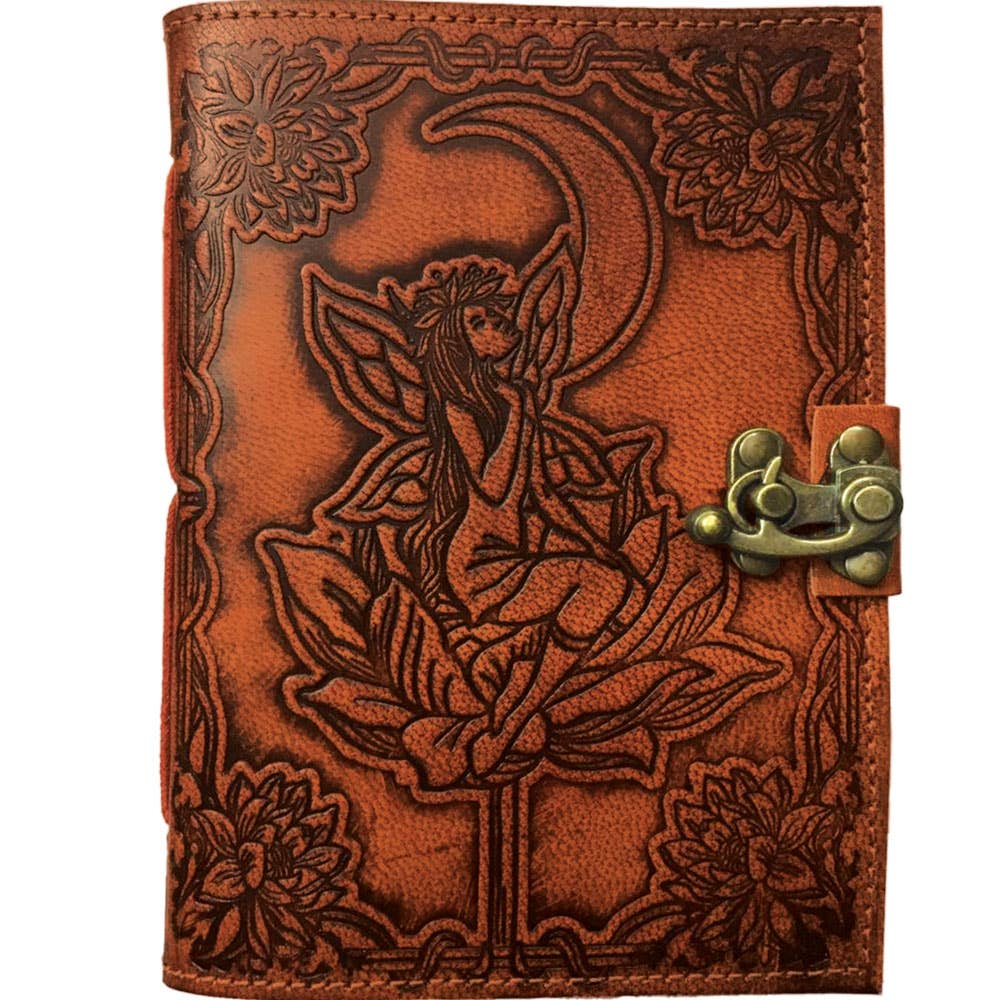Fairy moon leather journal