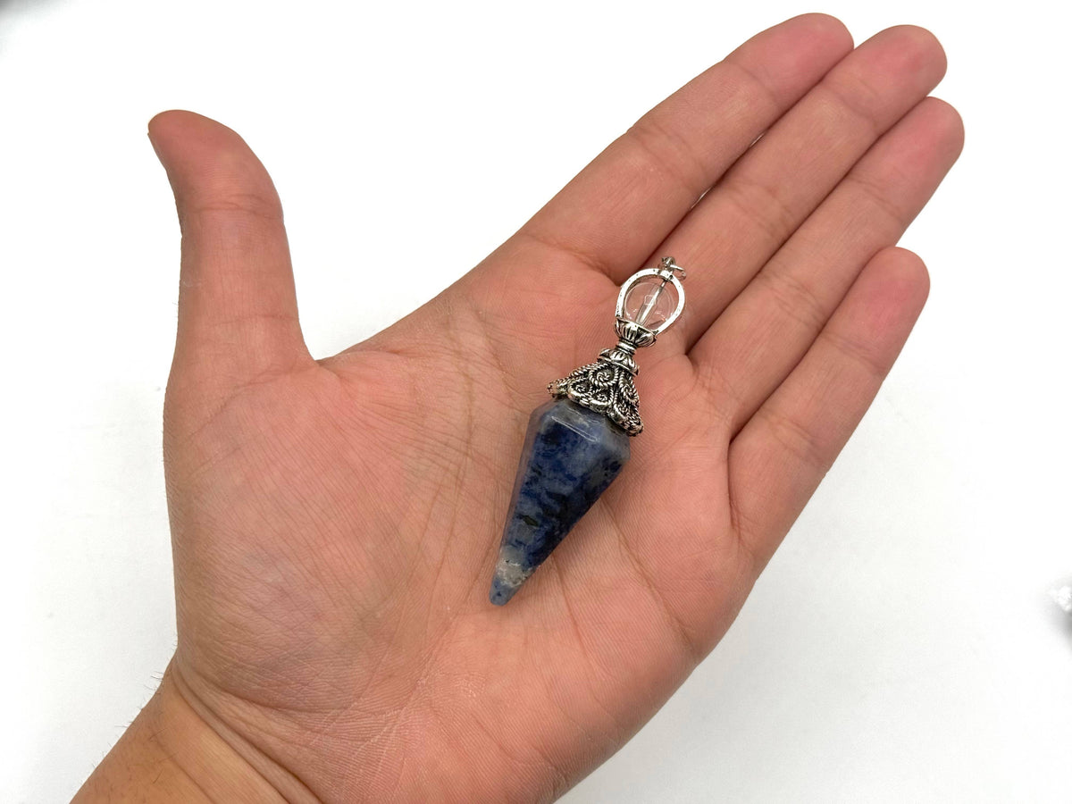 Sodalite Double Cap Pendulum