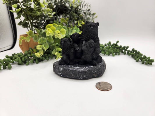 Shungite Figurine Bear Family