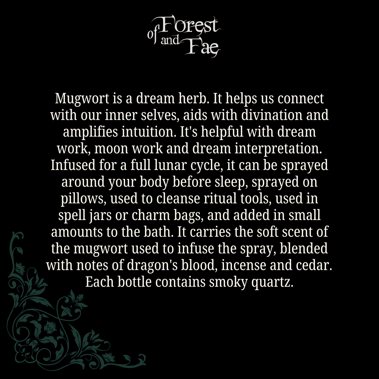 Mugwort Ritual Spray • Crystal Infused
