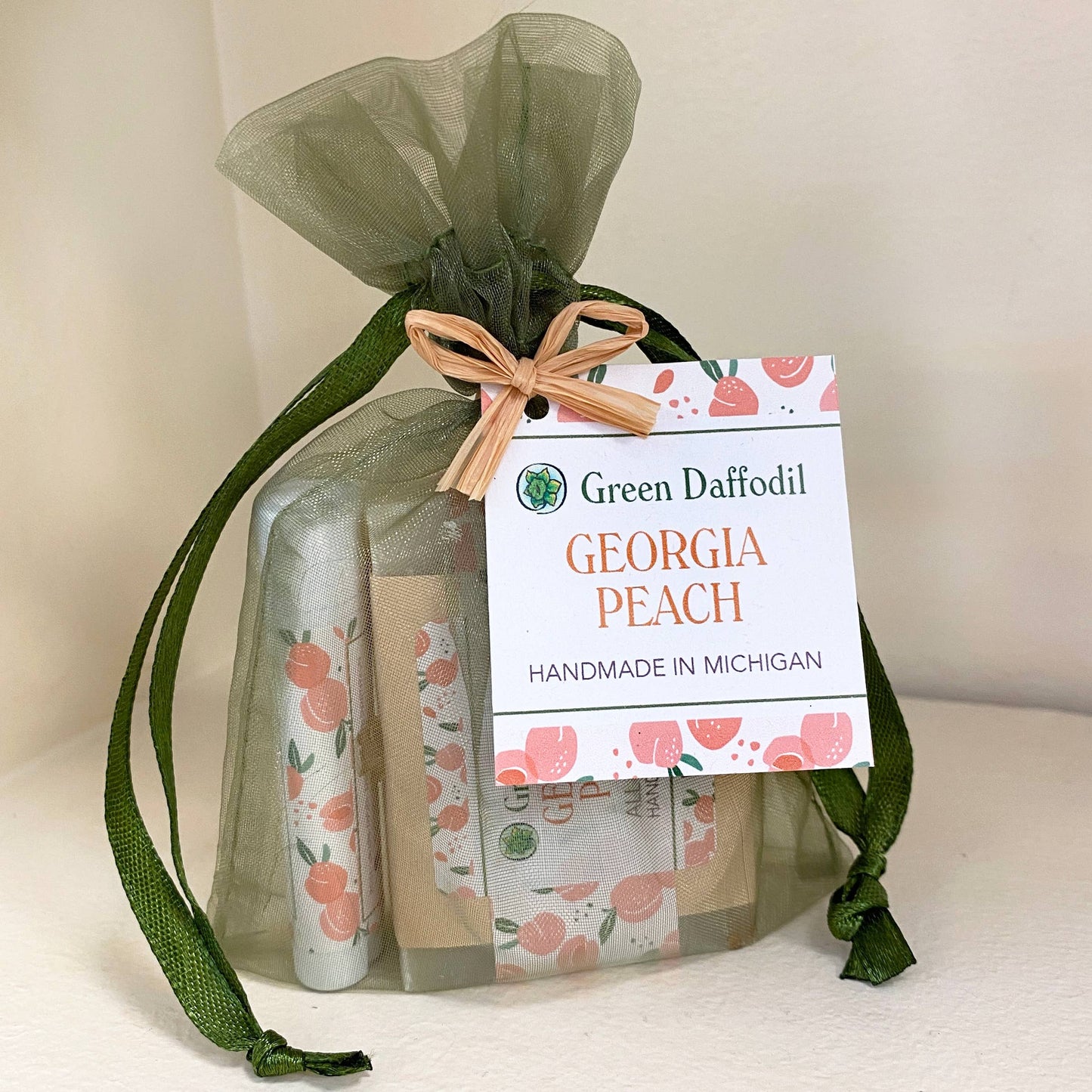 Georgia Peach Soap & Lip Balm Organdy Gift Set