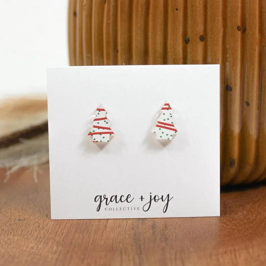 Christmas Snack Cake Stud Earring