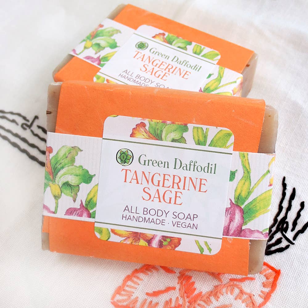 Tangerine Sage Natural Handmade Bar Soap