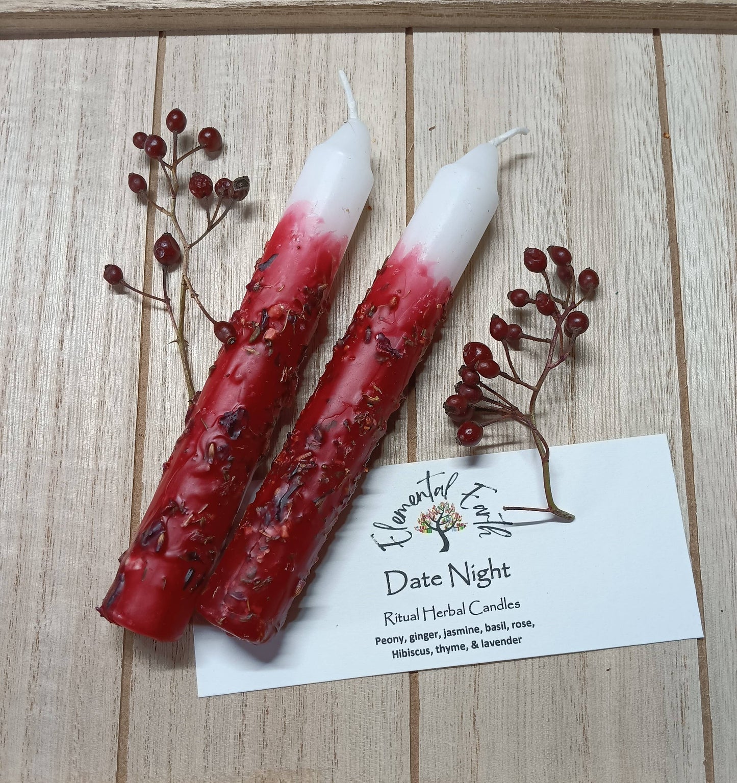 Date Night Herbal 6 inch Candles