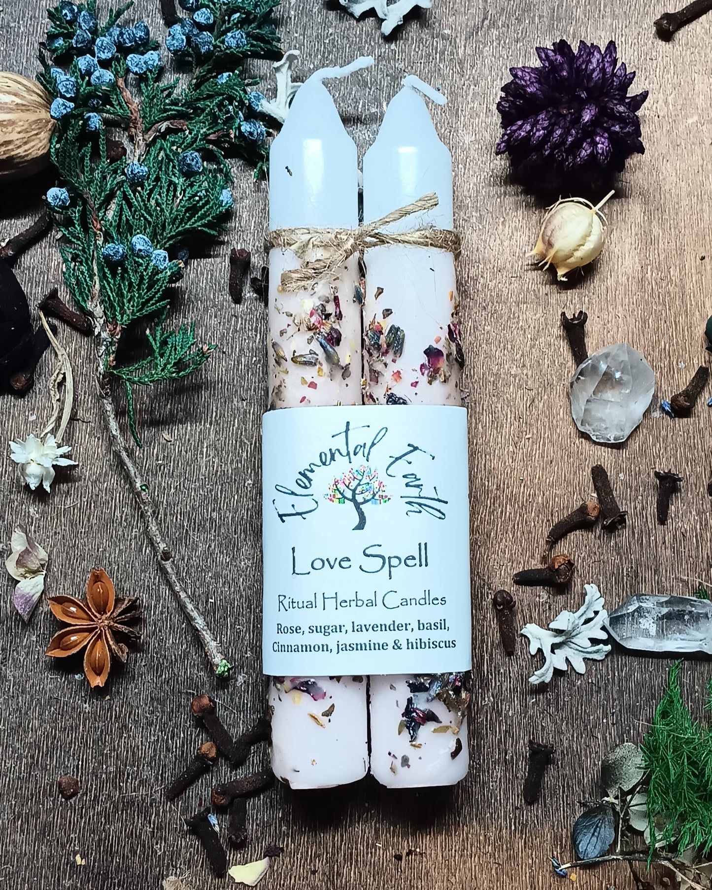 Love Spell Herbal Intention Candles