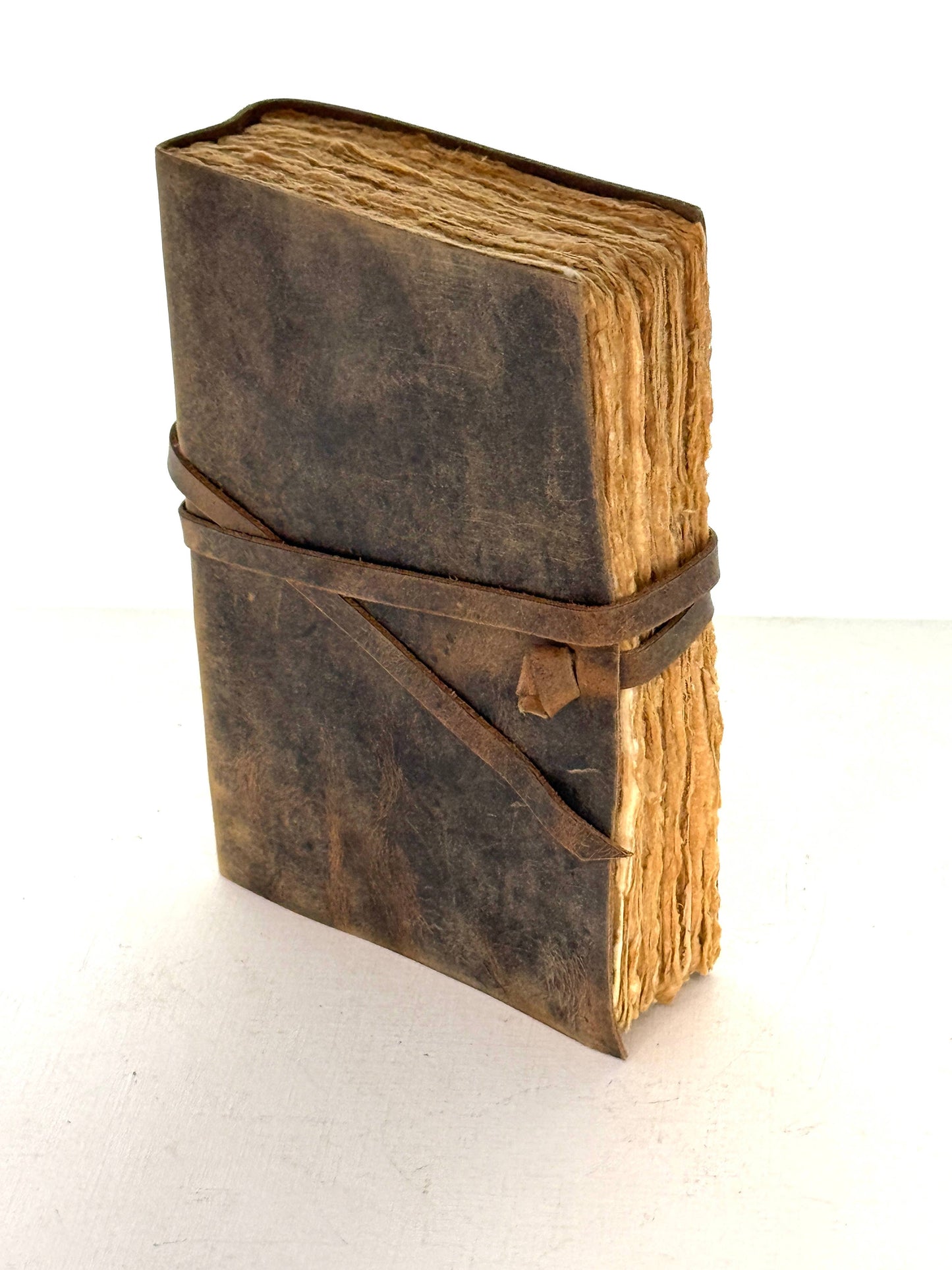 Rustic Vintage Leather Journal with String Closure