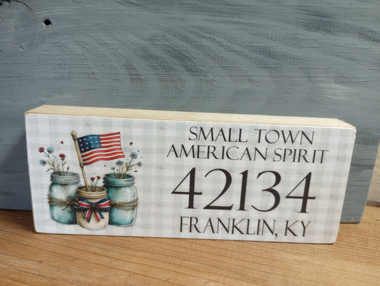 Pardeeville  Zip Code Mini  - Flag Mason Jar