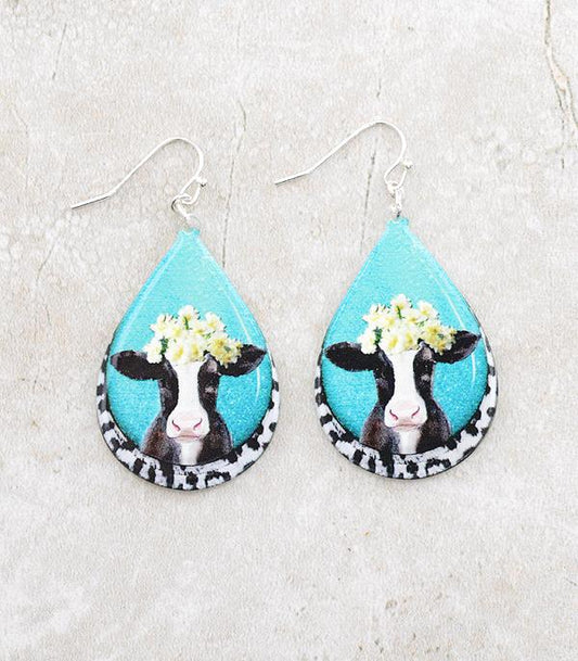 Cow earrings